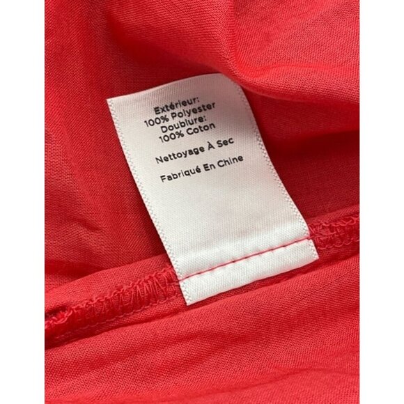 Talbots Orange Fringed Lace Sleeveless Side Zip  Back Button Shell NWT Size 8 - Picture 11 of 12